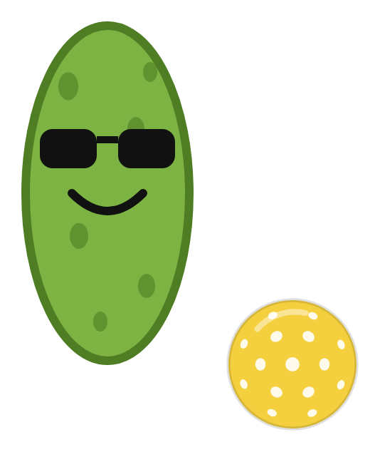 Pickle wearing sunglasses clipart