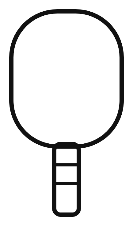 Pickleball paddle outline for coloring clipart