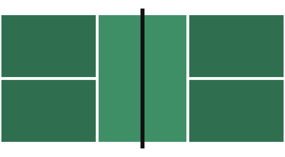 Pickleball court, top view clipart