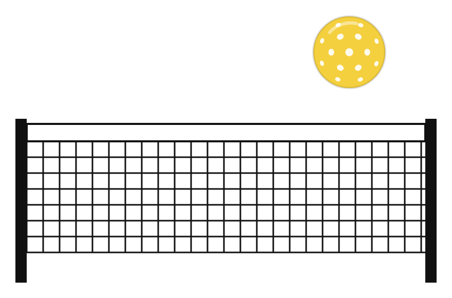 Pickleball net clipart