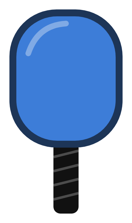 Blue pickleball paddle clipart