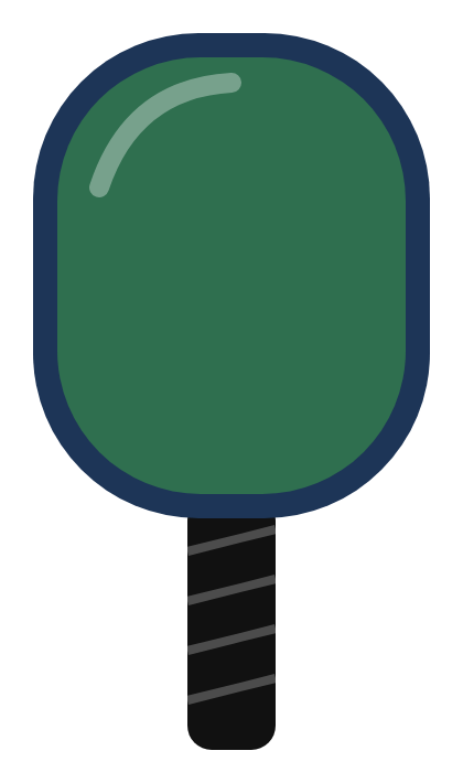 Green pickleball paddle clipart
