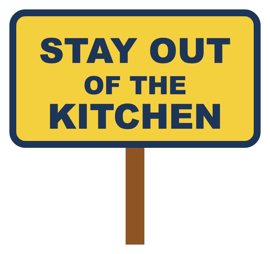 Stay out of the kitchen sign clipart
